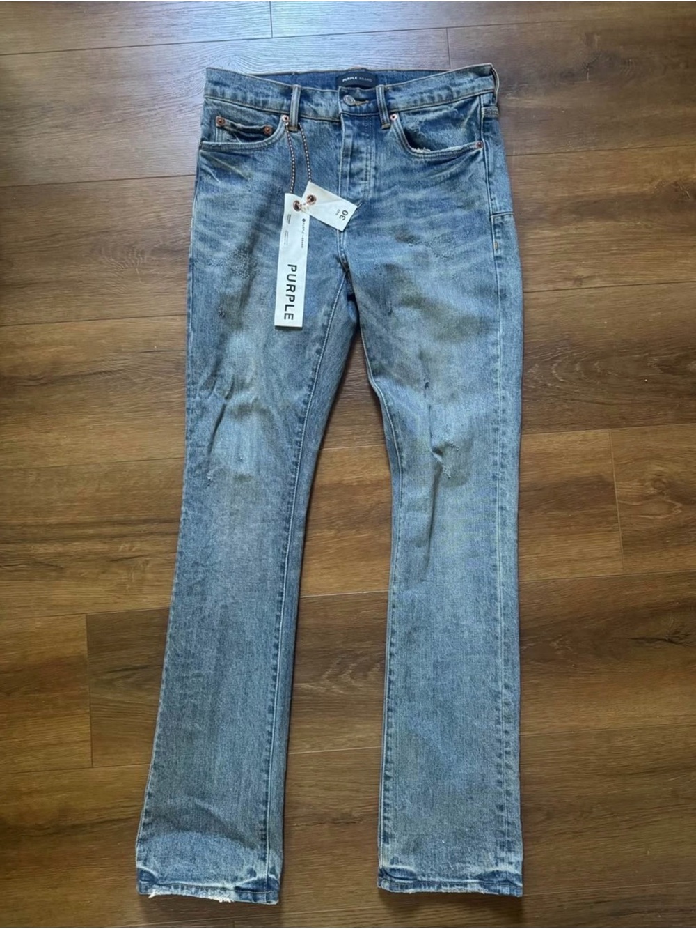 PURPLE Slim Fit Men’s Jeans in Faded Blue
